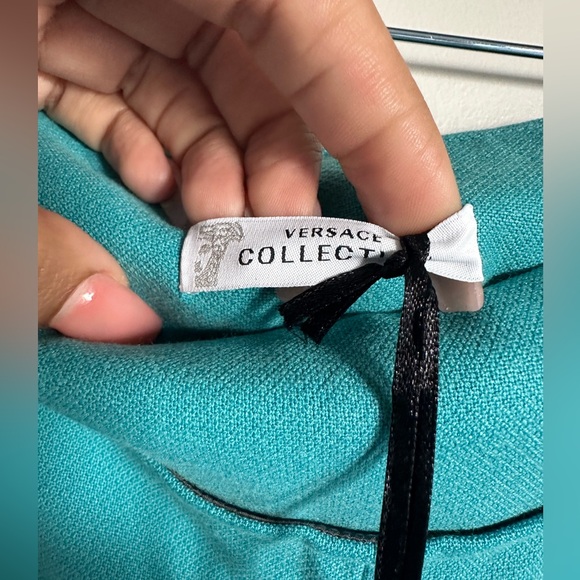 Versace Collection Teal Pants - Picture 3 of 10